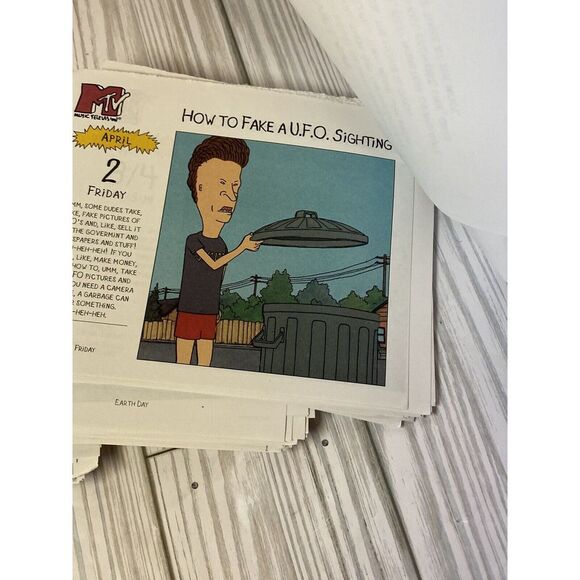 Beavis and Butthead This Sucks Change It 1999 At a Glance Calendar Pages Project - Picture 4 of 7